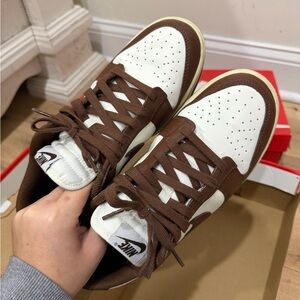 Nike Brown and White Dunks